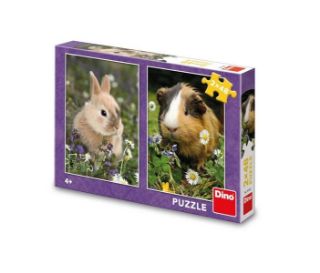 Obrázek z Puzzle králíček a morče 2x48 dílků 